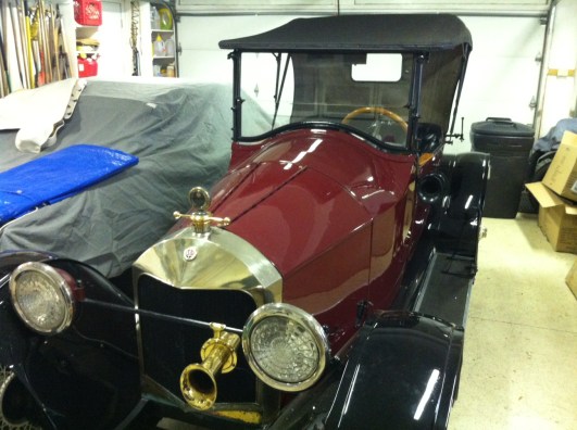 This Scripps-Booth Model C (owned and lovingly cared for by James Scripps Booth's own grandson, Tom Booth) features a 4-cylinder engine and a rear-mounted spare tire that Tom says is easier to use than even modern spares. 