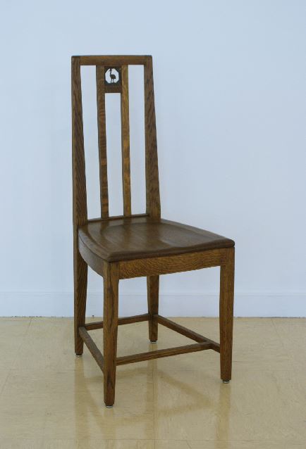 Cranbrook School Dining Hall side chair, designed by Eliel Saarinen in 1928. 