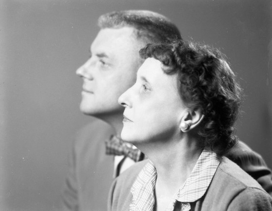 Pearl "Pete" Peterson and Carleton McClain, 1956. Cranbrook Archives. 