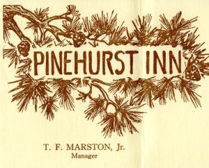 Logo for Pinehurst Inn, Indian River, 1940. Cranbrook Archives