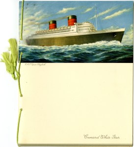 Farewell Dinner Menu for R.M.S. Queen Elizabeth Courtesy Cranbrook Archives
