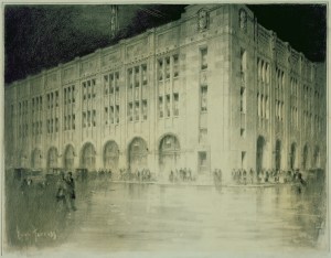 Drawing of the Detroit News Building. Courtesy Cranbrook Art Museum (CAM1955.400)