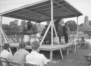 Dave Brubeck Quartet, Cranbrook School, July 14, 1960. Harvey Croze, photographer. Copyright Cranbrook Archives.