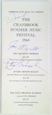 Cranbrook Music Guild Records. Courtesy Cranbrook Archives.