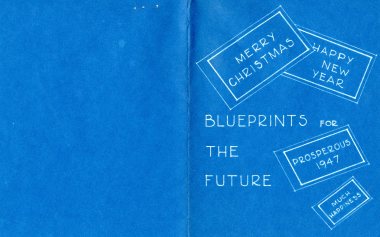 Holiday card from Alice Warren to Margueritte Kimball, 1947. Margueritte Kimball Papers, Courtesy Cranbrook Archives.