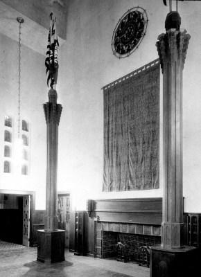 Cranbrook School Dining Hall, 1928. Peter A. Nyholm, photographer.