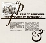 Guy Fawkes Flyer&nbsp;1978