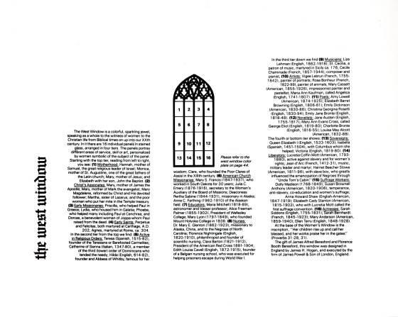 Guide to the Women’s Window