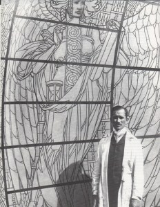 Geza Maroti with glass ceiling of the mexican national theater 1909 Hungarian National Gallery archives