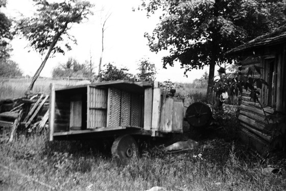 Abandoned building from the House of David Colony on High Island. Photo by Robert Hatt. Courtesy Cranbrook Archives.