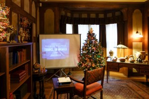 Mr. Booth's Original Office decorated for Holiday Splendor, 2019. Photo by Daniel Smith, CAA '21.